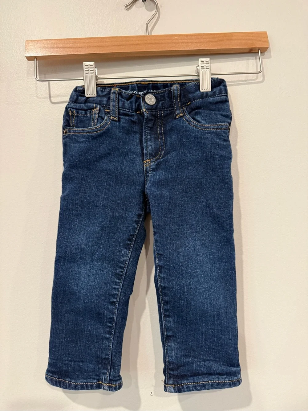 GAP Dark Blue Baby Flannel Lined Straight leg Denim Jeans